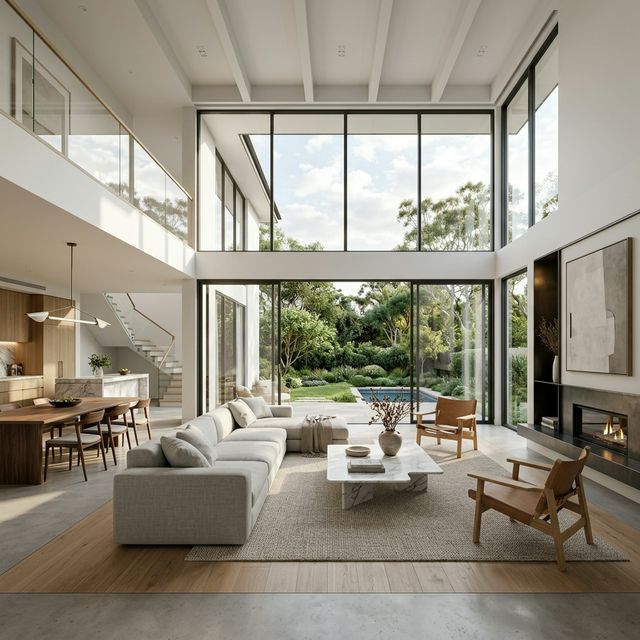 Luxury architectural living room background